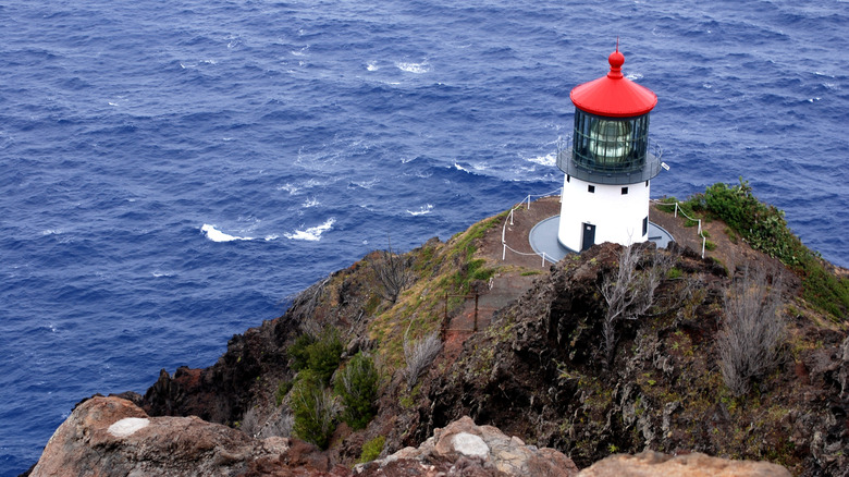 Lighthouse on a rock promentory