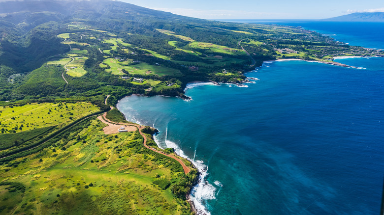 Aerial view of Maui, Hawaii