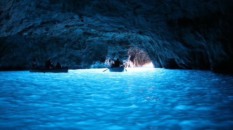 Blue Grotto on the island of Capri