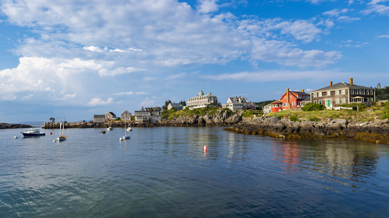 Monhegan waterfront and boats