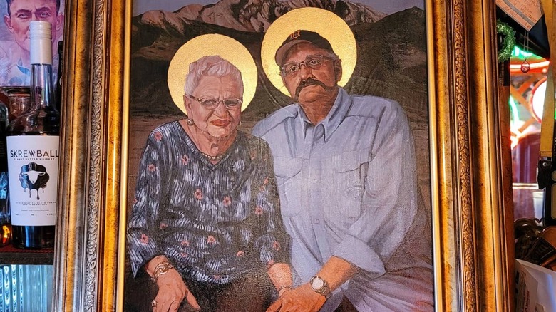 Portrait of Inez and Tony Stempeck in Casale's Halfway Club in Reno, Nevada