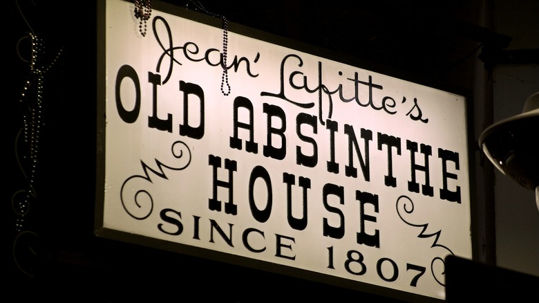 Old Absinthe House sign in New Orleans, Louisiana