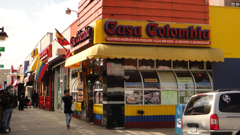 Restaurant on street in Jackson Heights