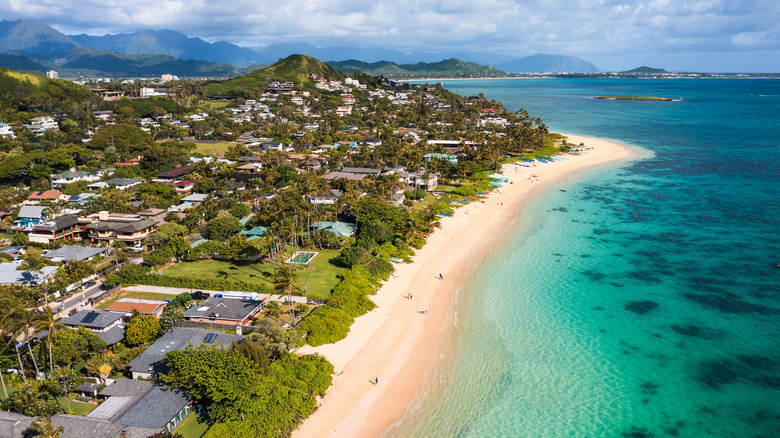 Overhead shot of Oahu