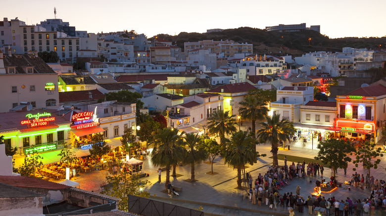 Popular nightlife spots in Albufeira, Portugal