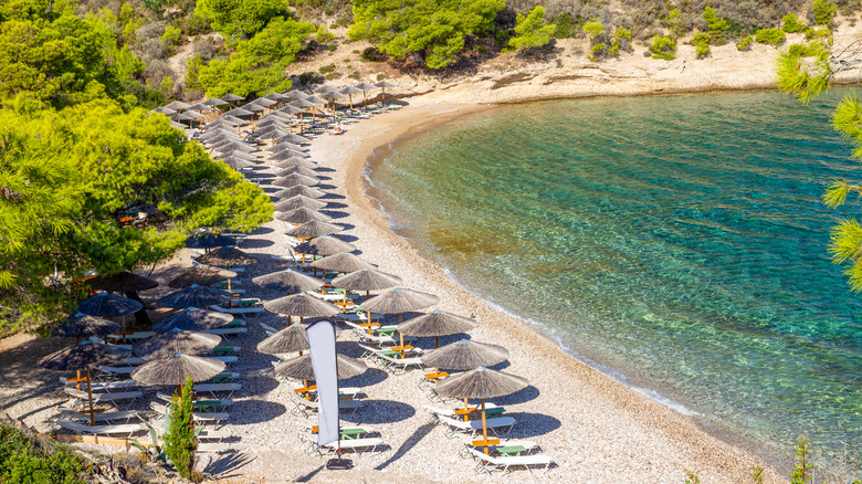 Beautiful beach on Spetses