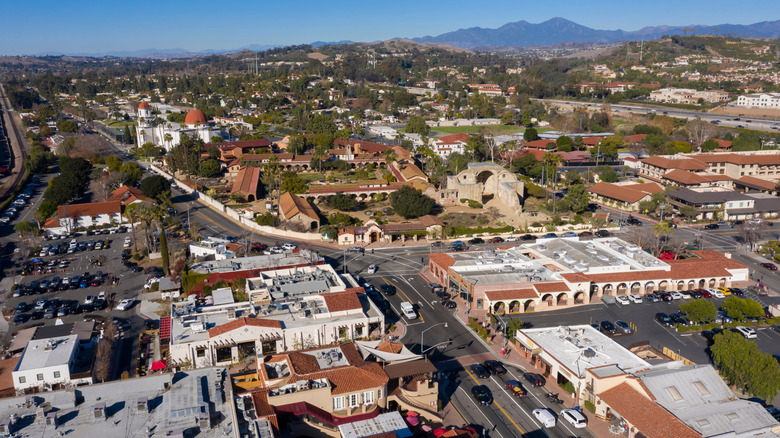 Aerial view of Downtown San Juan Capistrano