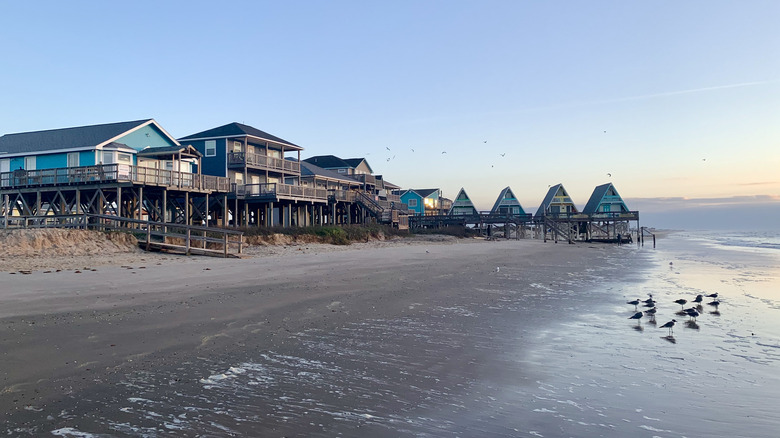 Surfside Beach, Texas at dusk