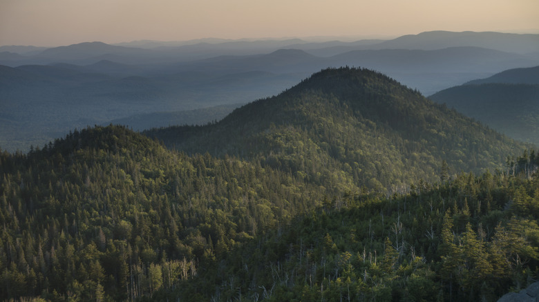 Sunset over Ampersand Mountain in the Adirondacks