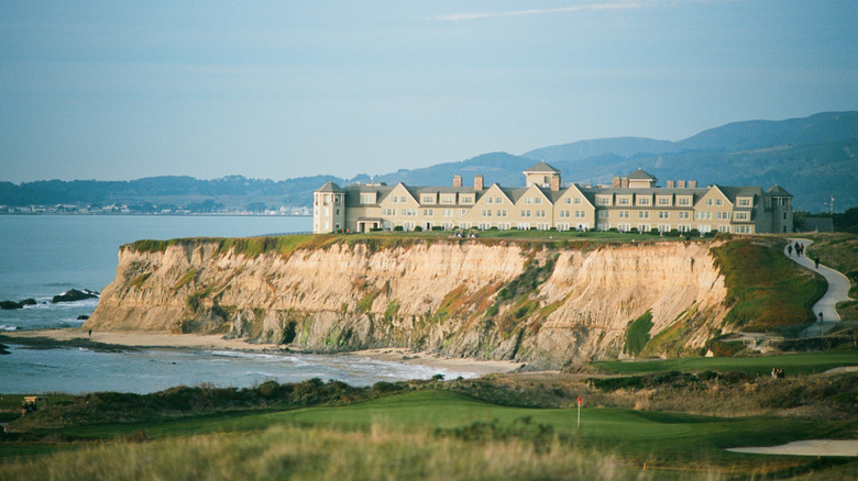 The Ritz-Carlton Half Moon Bay Resort perched on Northern California's coastal cliffs