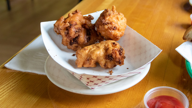 clam fritters in Rhode Island