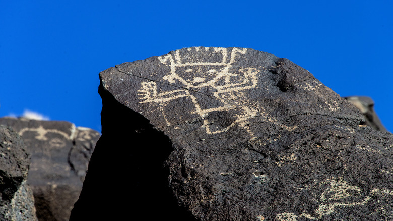 Closeup of Petroglyph National Monument