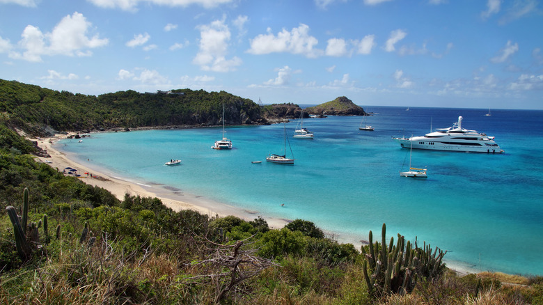 Panorama of Colombier Beach