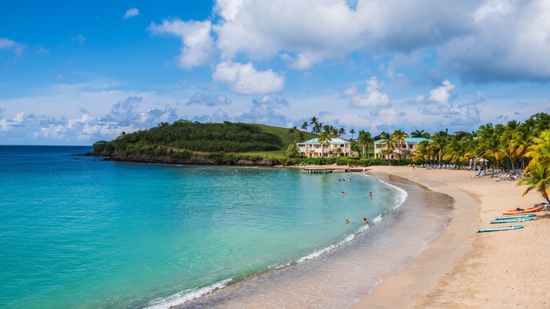 Private beach at The Buccaneer