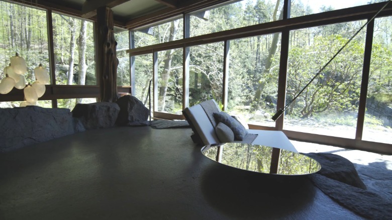 Living room space inside the Dragon Rock home