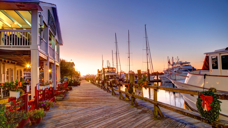 Beaufort, North Carolina marina and waterfront