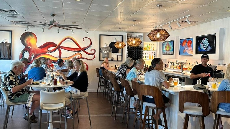 Diners at Off the Hook in Bethany Beach