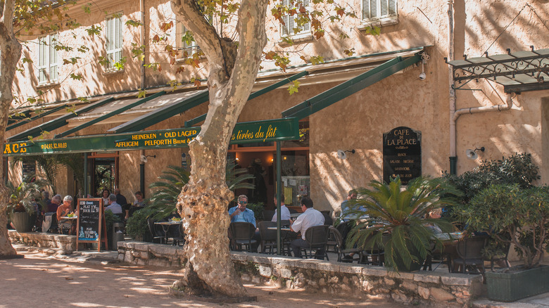 Exterior of French restaurant