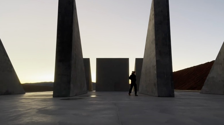 concrete slabs at Michael Heizer's "City" in Nevada