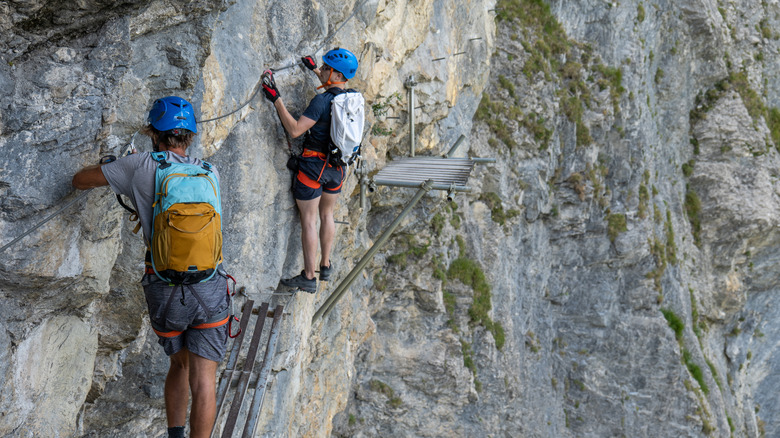 A typical Via Ferrata route