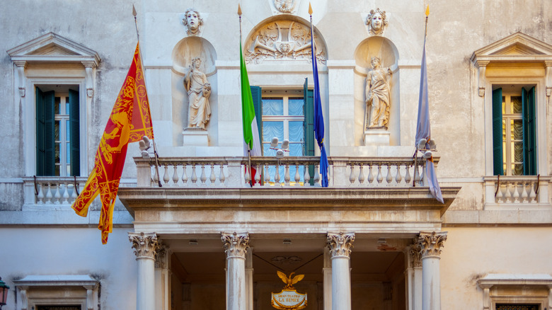 Exterior facade of La Fenice opera house