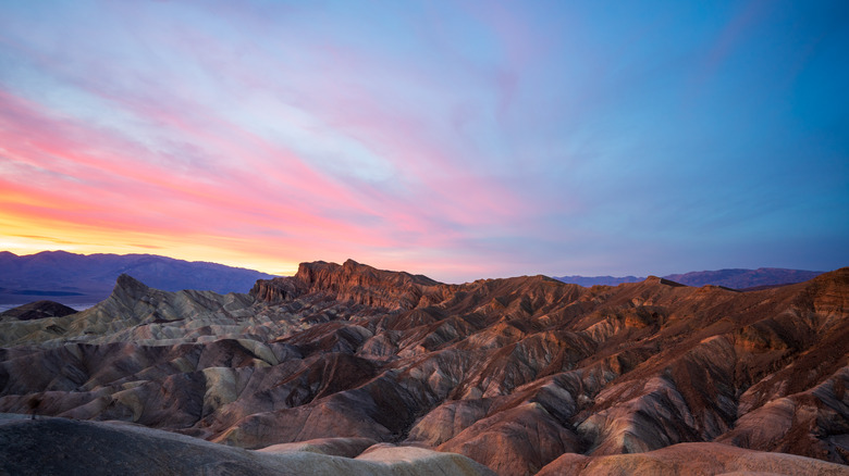 Sunset at Zabriskie Point, Death Valley, California