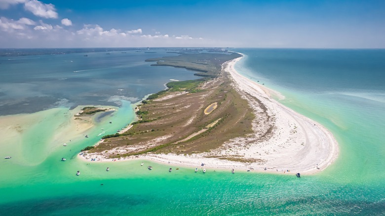 Aerial view of Caladesi Island