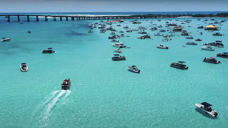 Boats at Crab Island