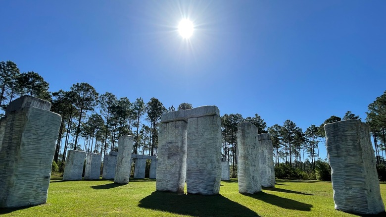 Bamahenge structure in Elberta, Alabama