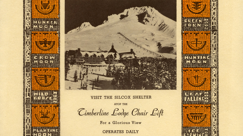 Menu from Timberline Lodge in 1937