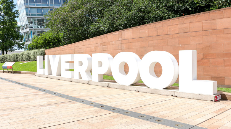 Liverpool sign at Liverpool ONE