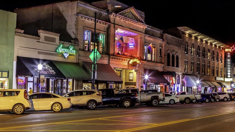 Prescott's Whiskey Row with Hotel St. Michael in the background