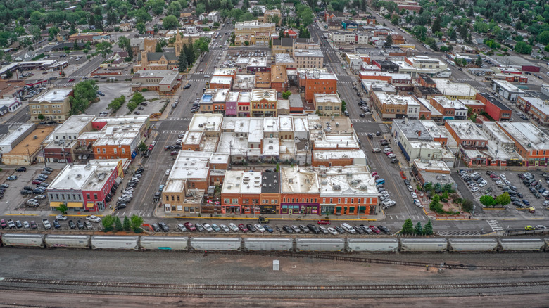 Aerial view of Laramie, Wyoming