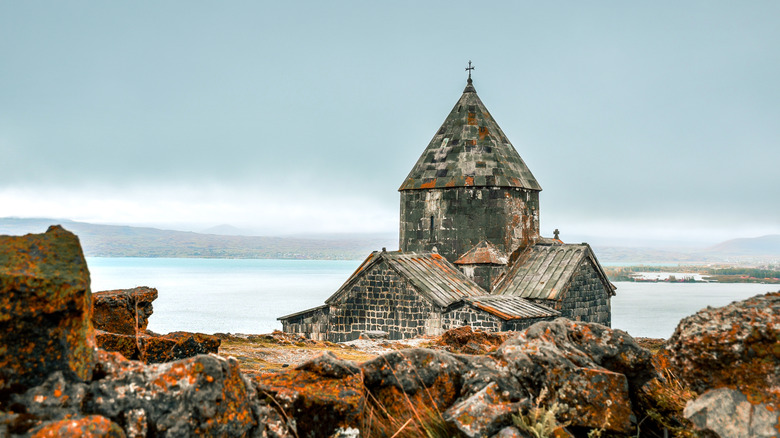 Sevanavank with Lake Sevan panoramas in Armenia