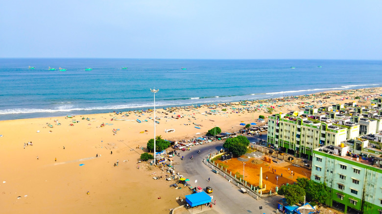 View of Marina Beach from Chennai Lighthouse