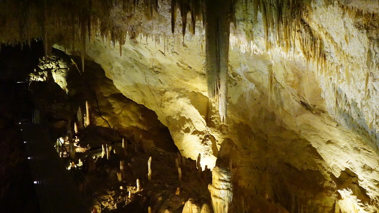 Interior of the stalactite-lined Jewel Cave in South Dakota