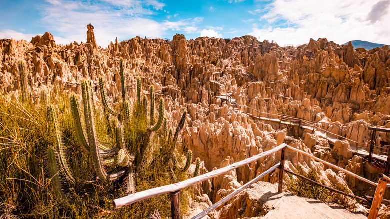 The clay rock formations of the Moon Valley, Bolivia