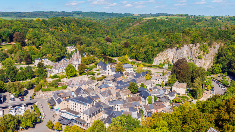 Aerial view of Durbuy, Belgium