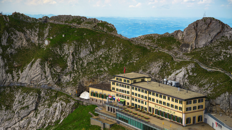 Hotel Pilatus Kulm at the top of Mount Pilatus in Switzerland