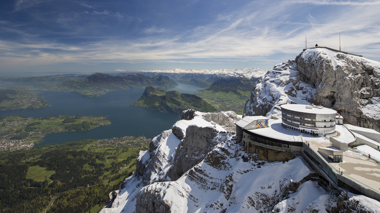 View of Mount Pilatus and Lake Lucerne