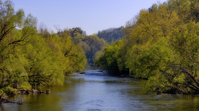 The Tuckasegee River in Dillsboro, North Carolina