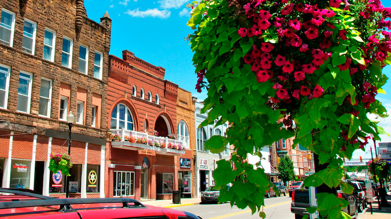 A street in downtown Buckhannon in West Virginia