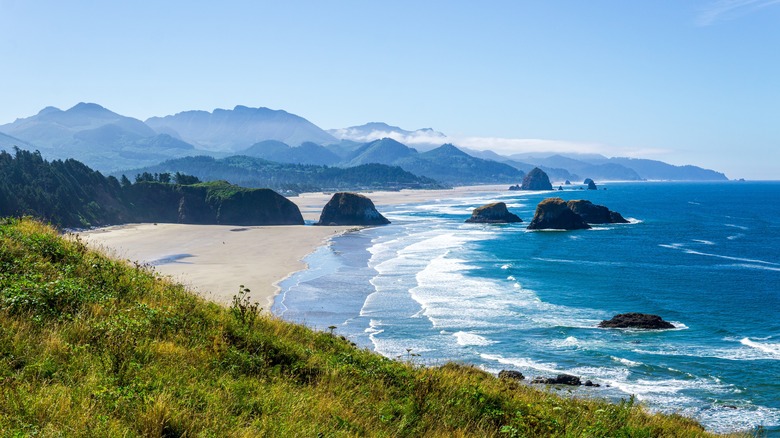 Cannon Beach view from Ecola State Park in Oregon