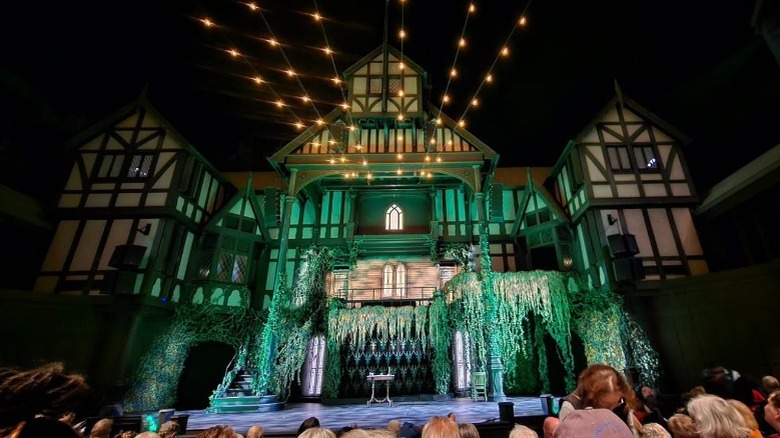 Stage of open-air Allen Elizabethan Theatre in Ashland, Oregon