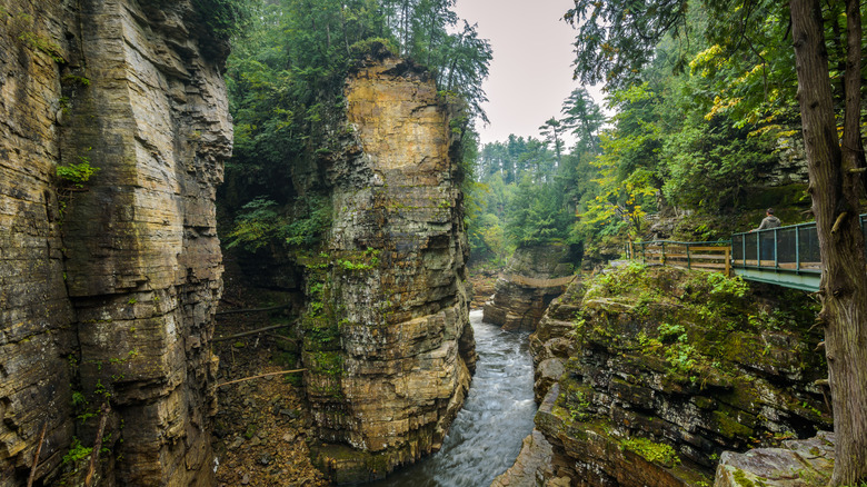 Ausable Canyon, a stop on the Lakes to Locks Passage All-American Road