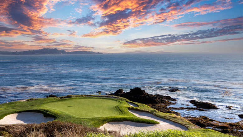 Sunset at Pebble Beach Golf Links