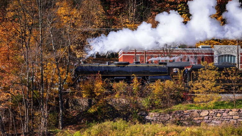 Lehigh Gorge Scenic Railway in autumn