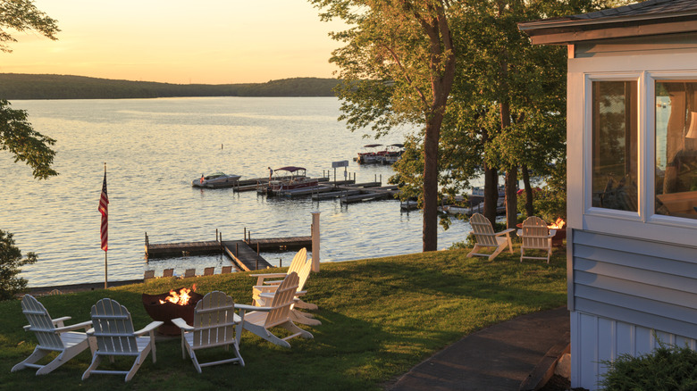 View of Lake Wallenpaupack from a resort in Hawley