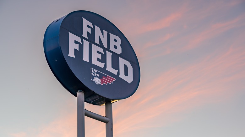 FNB Field ballpark entrance sign in Harrisburg, Pennsylvania