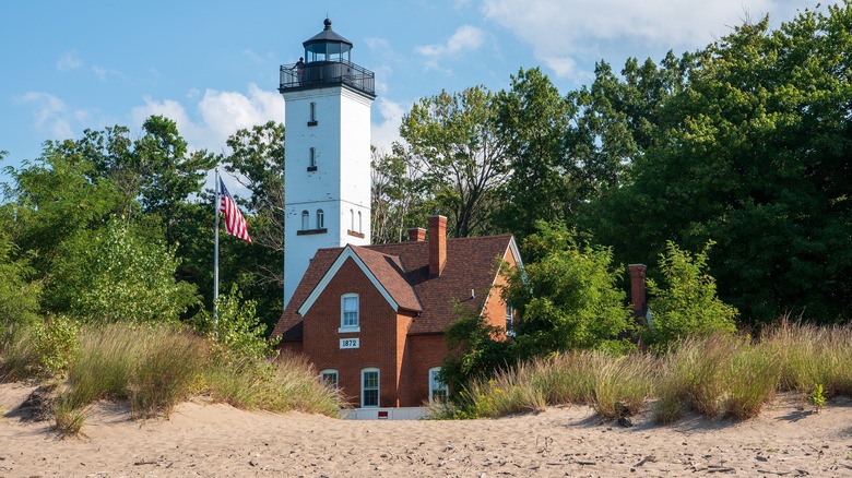 Presque Isle Lighthouse on Lake Erie, Pennsylvania